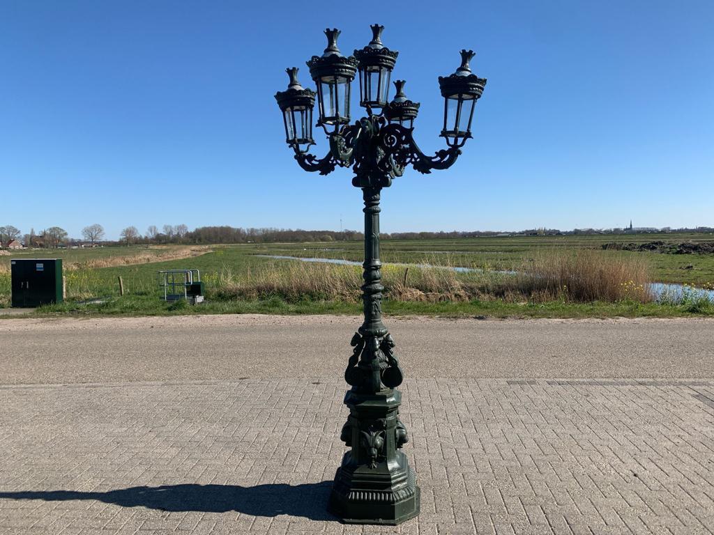 Cast iron 9ft tall 5x lamp, lamp posts x12 available