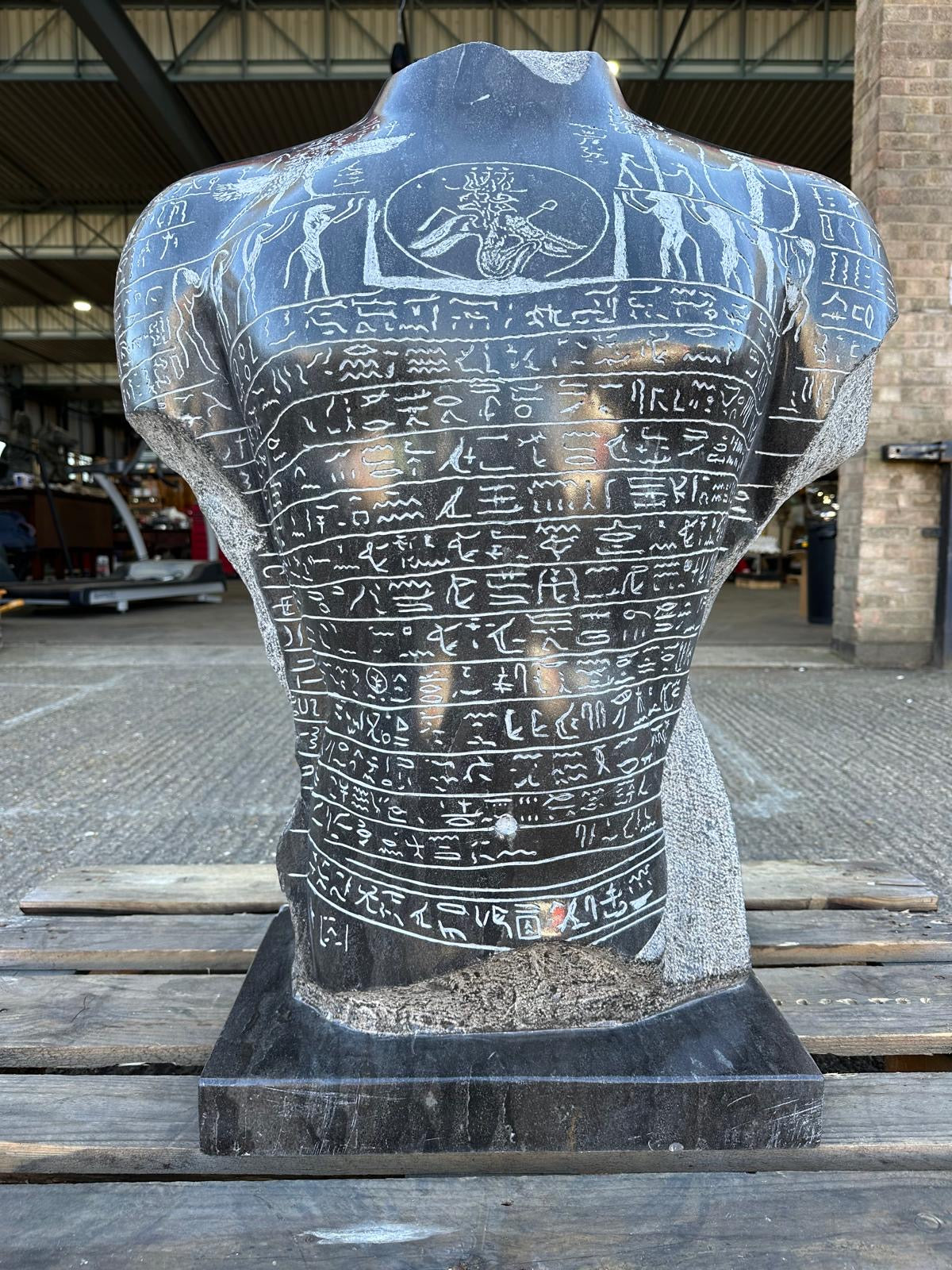 1 of a kind, black granite Egyptian torso