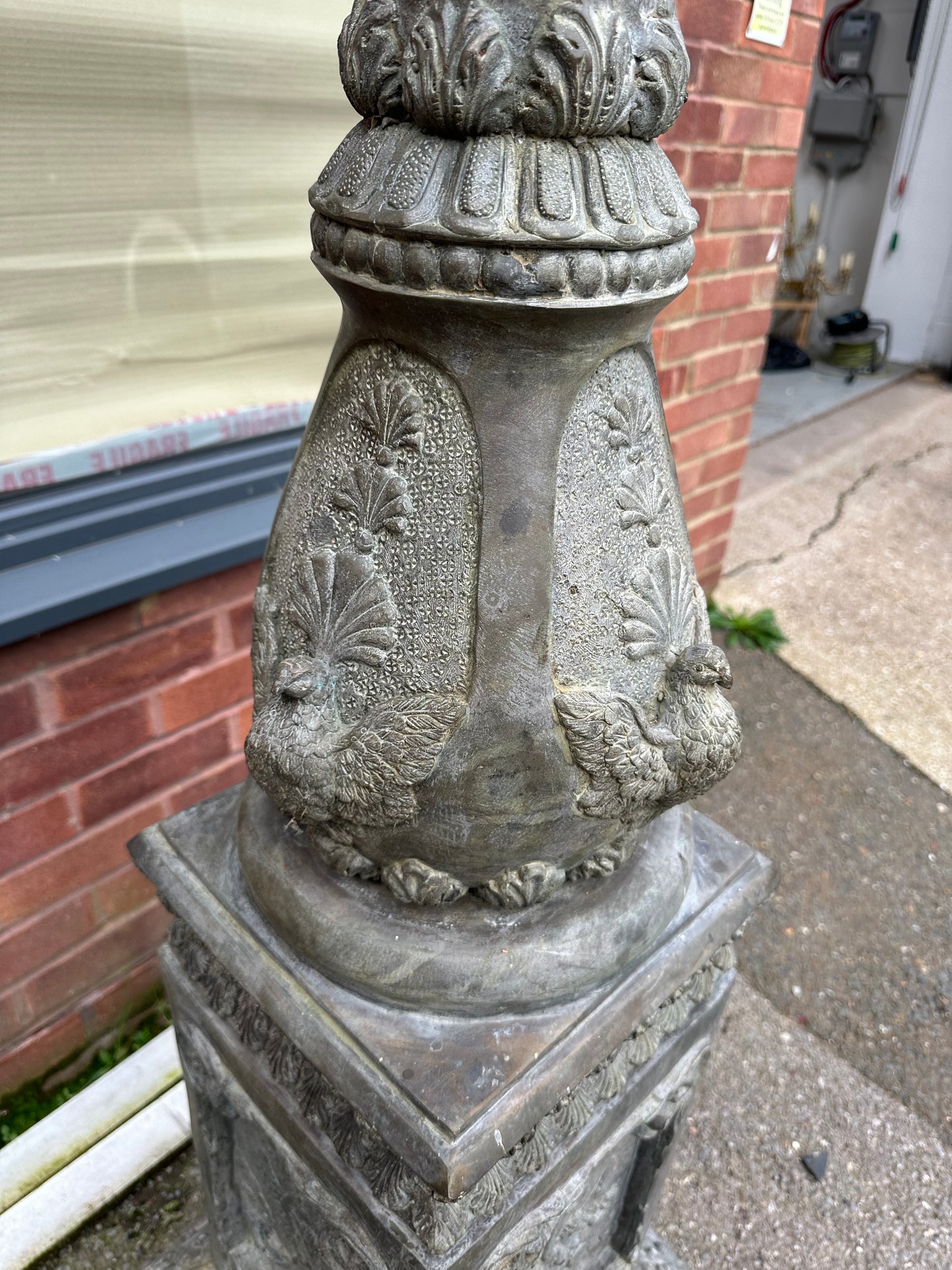 Very rare, solid bronze lamp post from the Waldorf Astoria, original and working