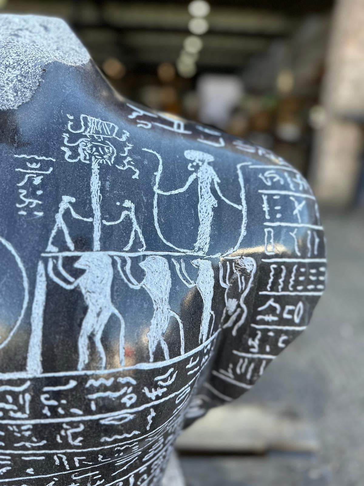 1 of a kind, black granite Egyptian torso