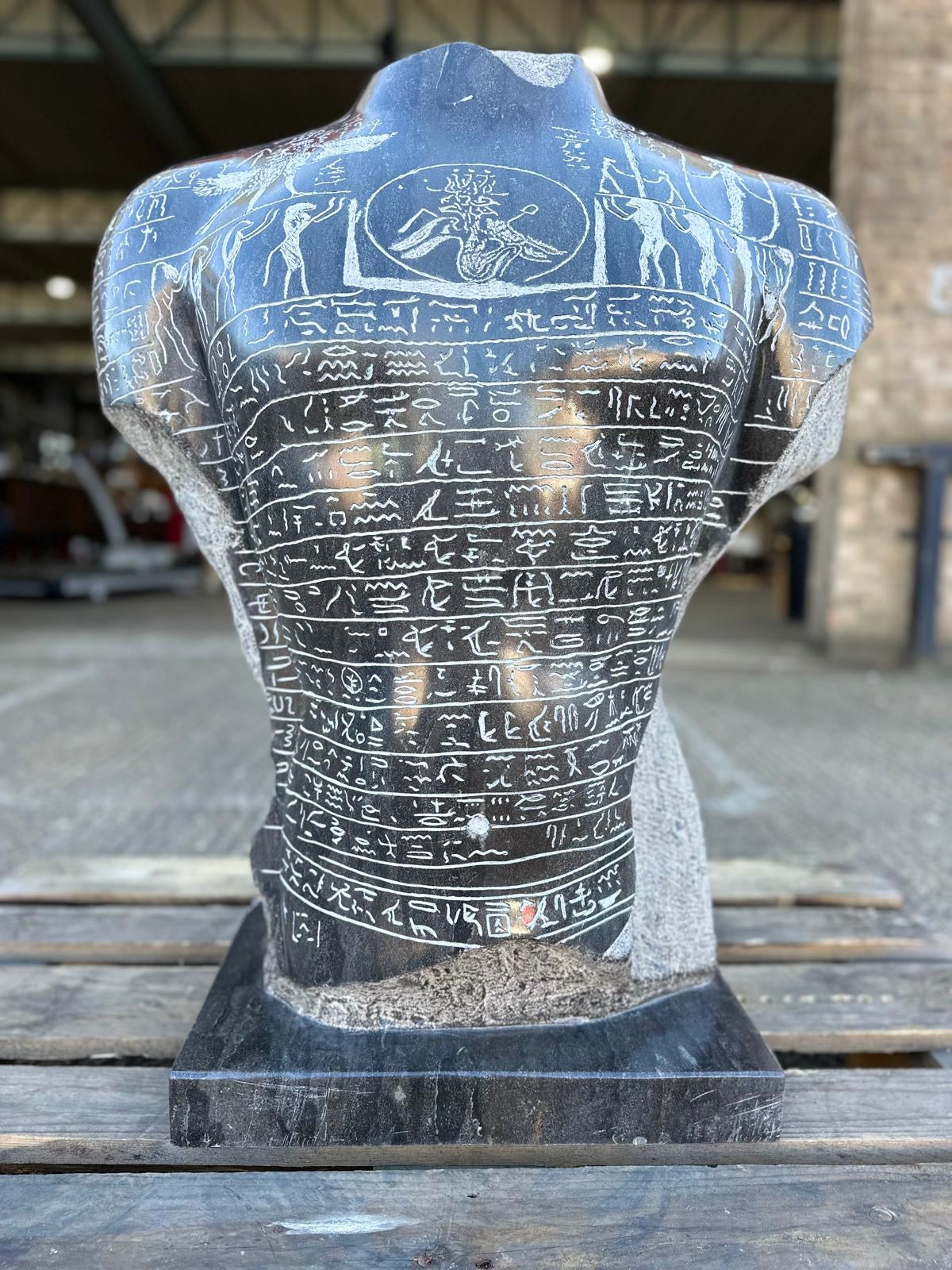 1 of a kind, black granite Egyptian torso