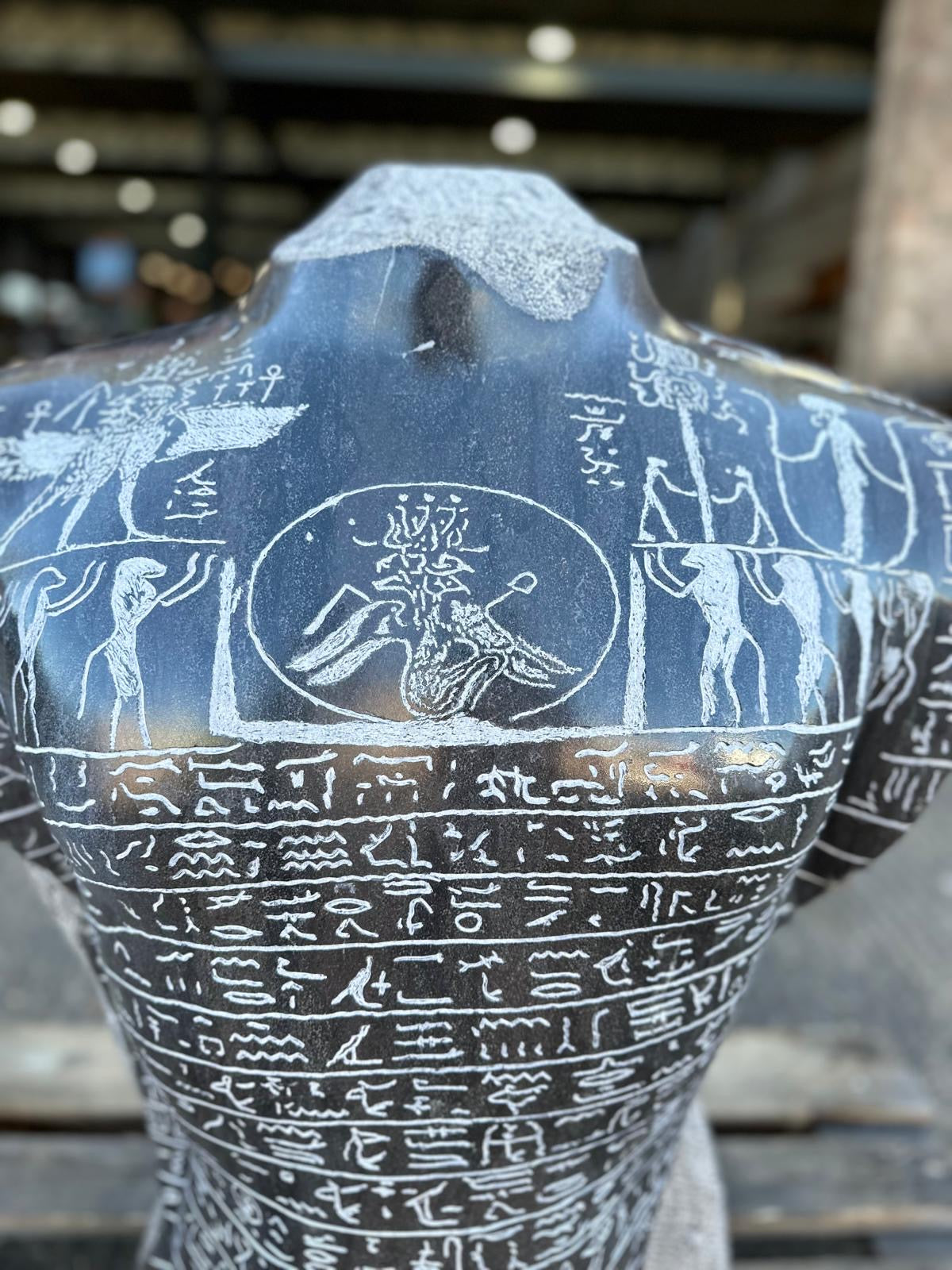 1 of a kind, black granite Egyptian torso