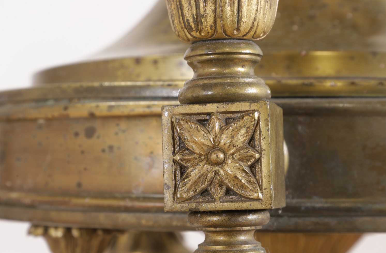Matching pair, 19thC Louis XV, gilt bronze lanterns, all original (100x65cm)