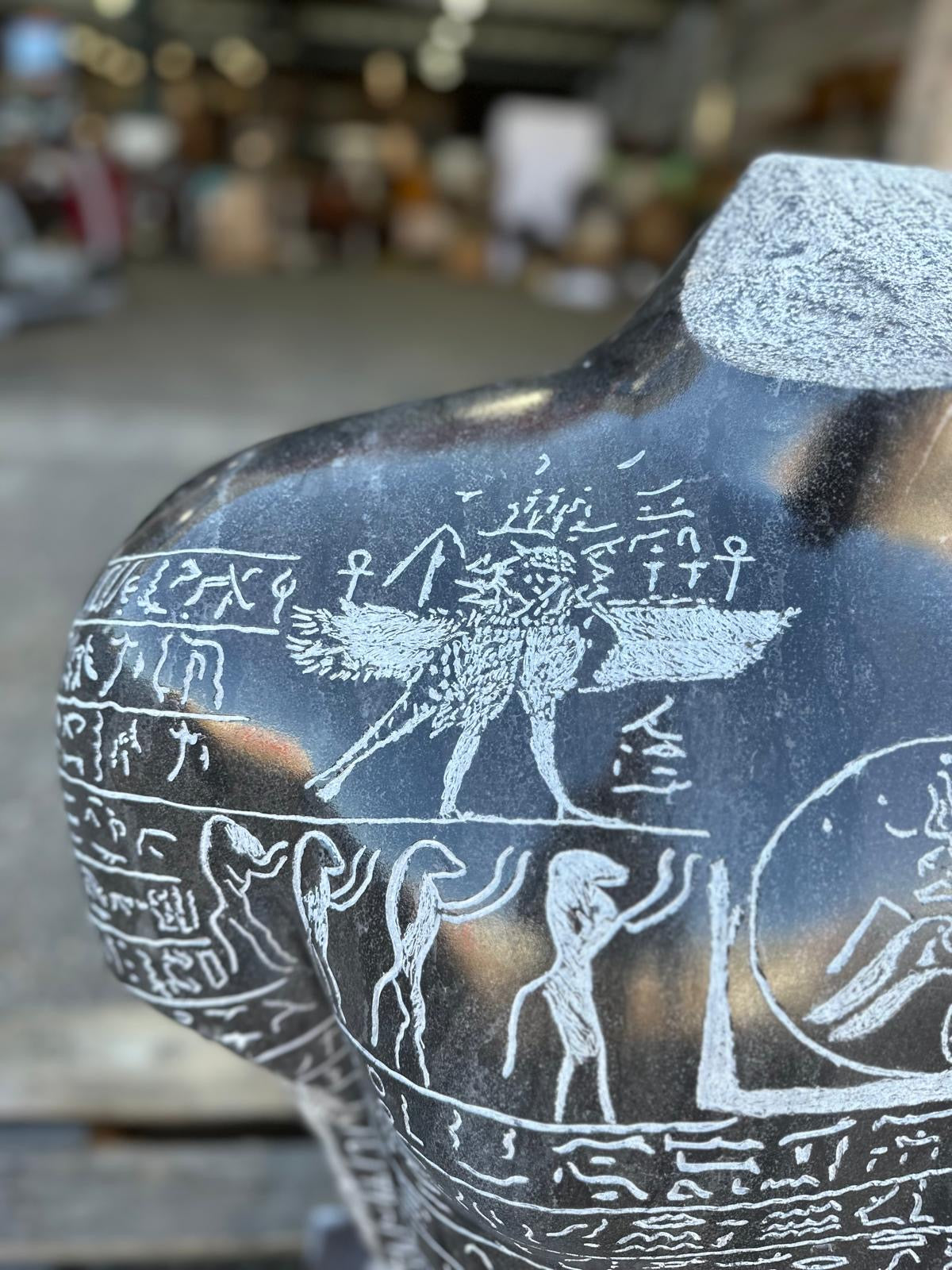 1 of a kind, black granite Egyptian torso