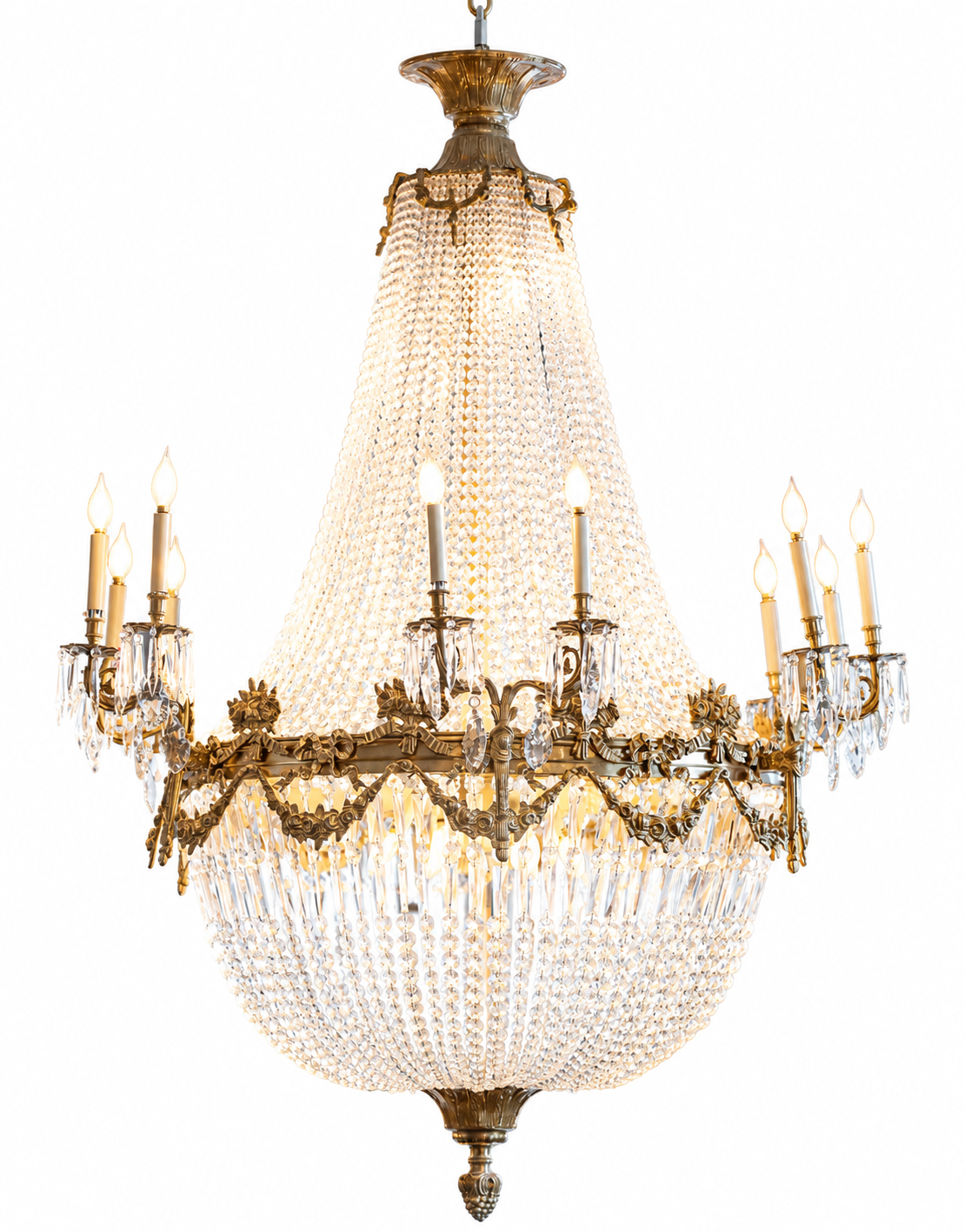 Beautiful empire chandeliers, 150x110cm, 4x available