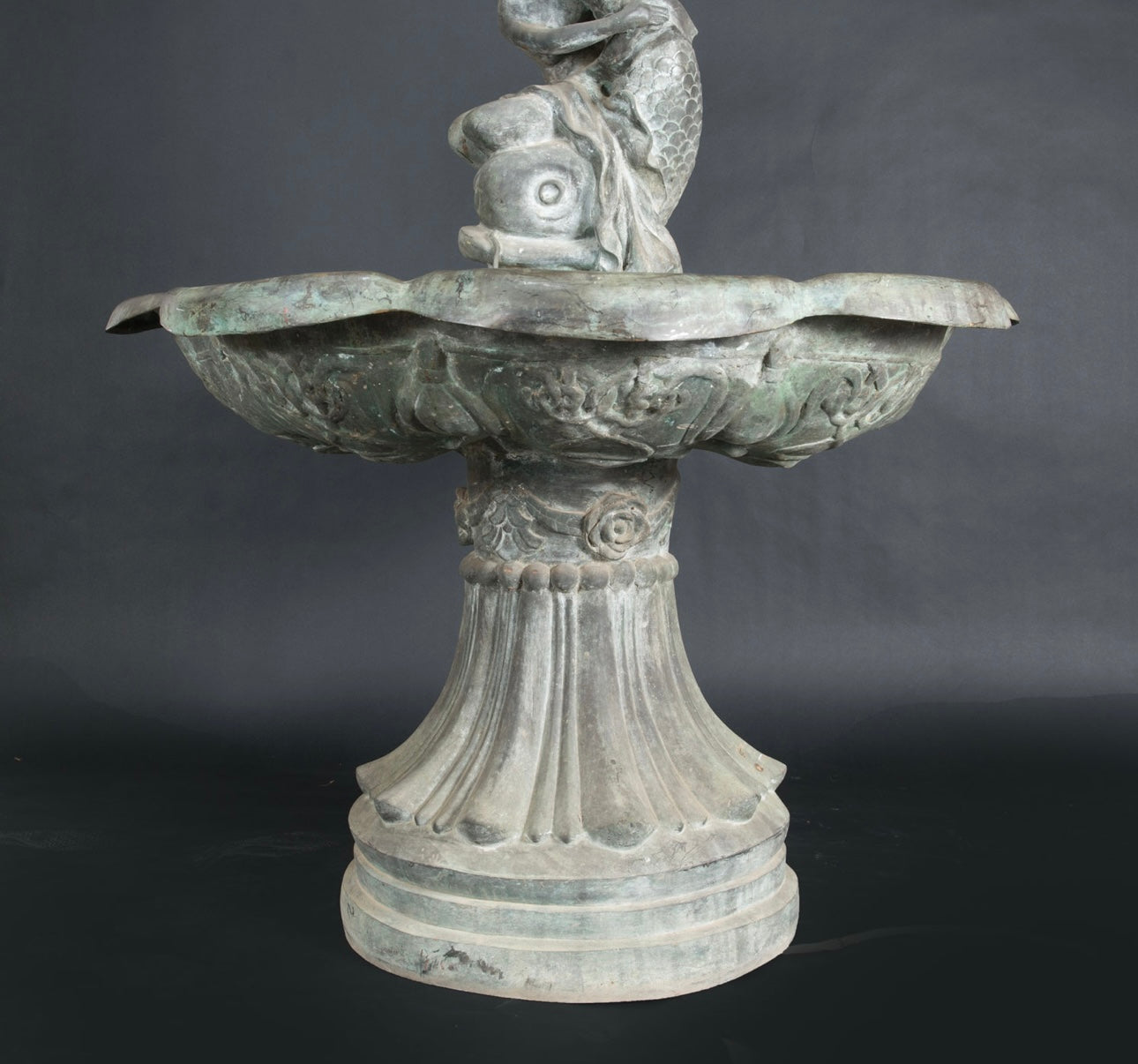 19thC, French bronze fountain, from Versailles, 6ft tall