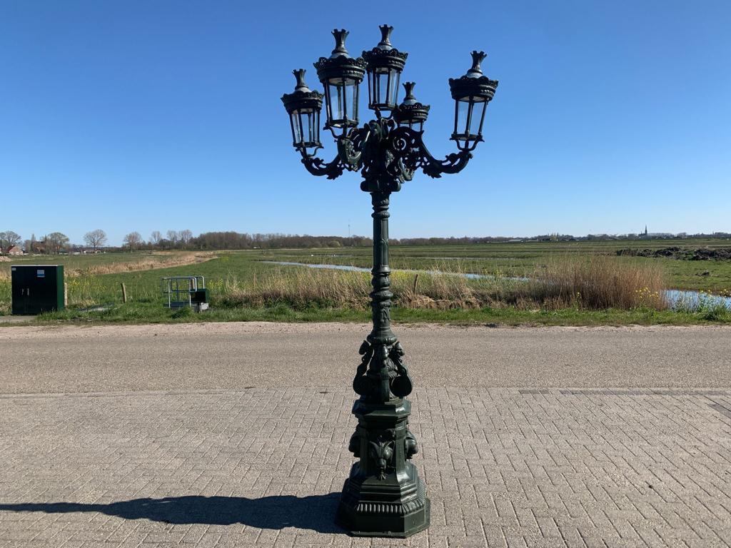 Cast iron 9ft tall 5x lamp, lamp posts x12 available