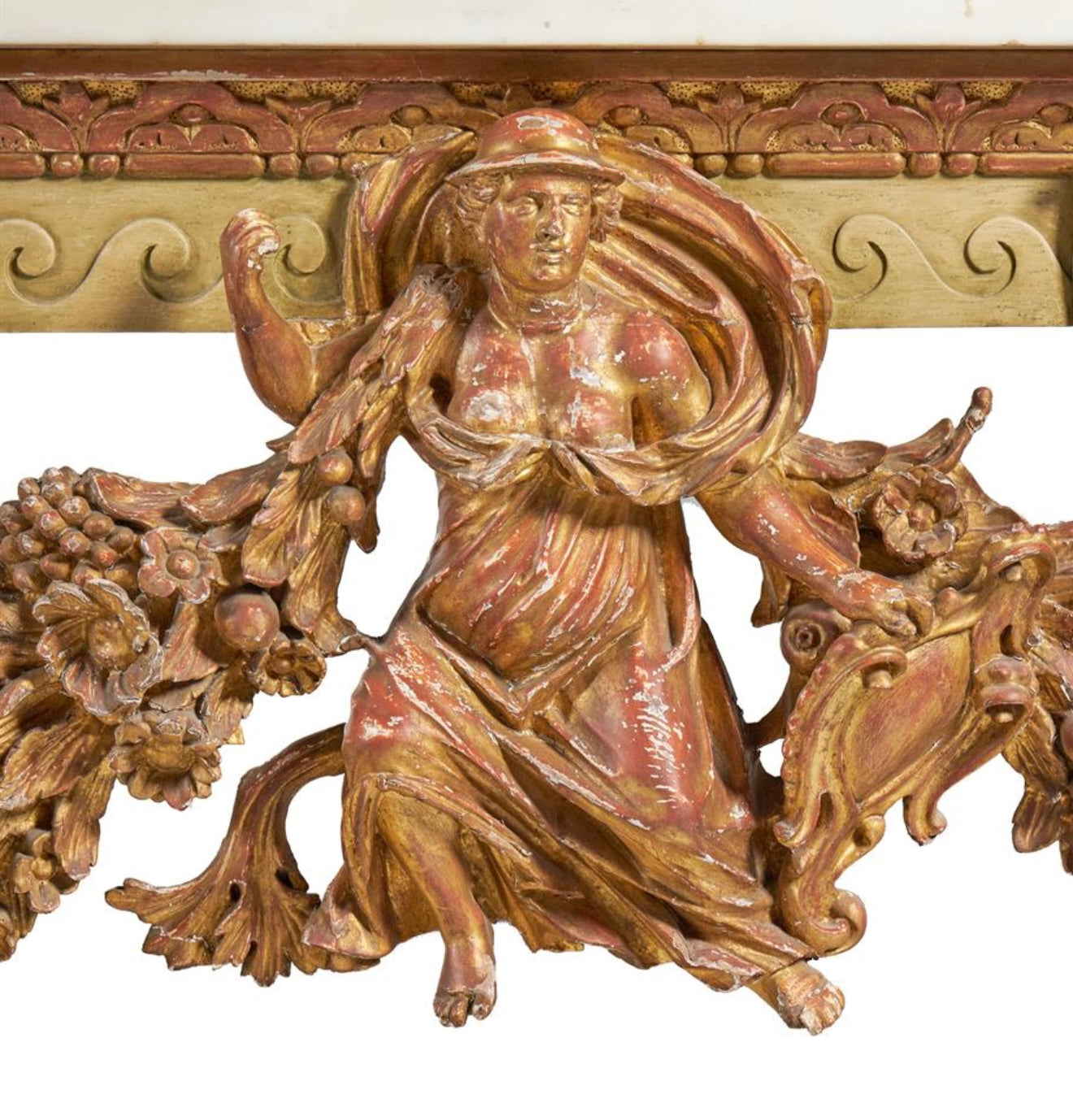 Stunning, 19thC carved wood, 225cm long console table
