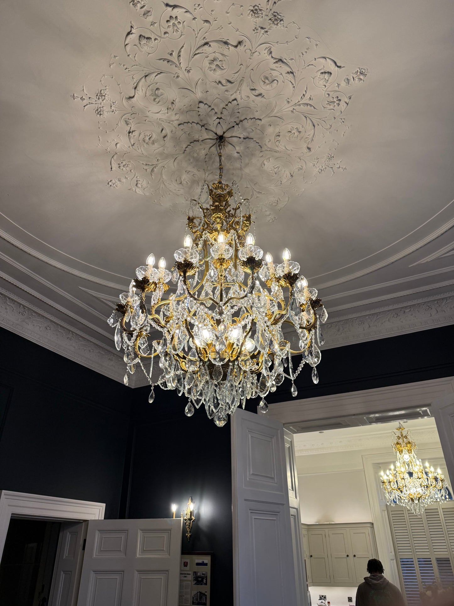 Stunning, matching pair of French antique crystal chandeliers