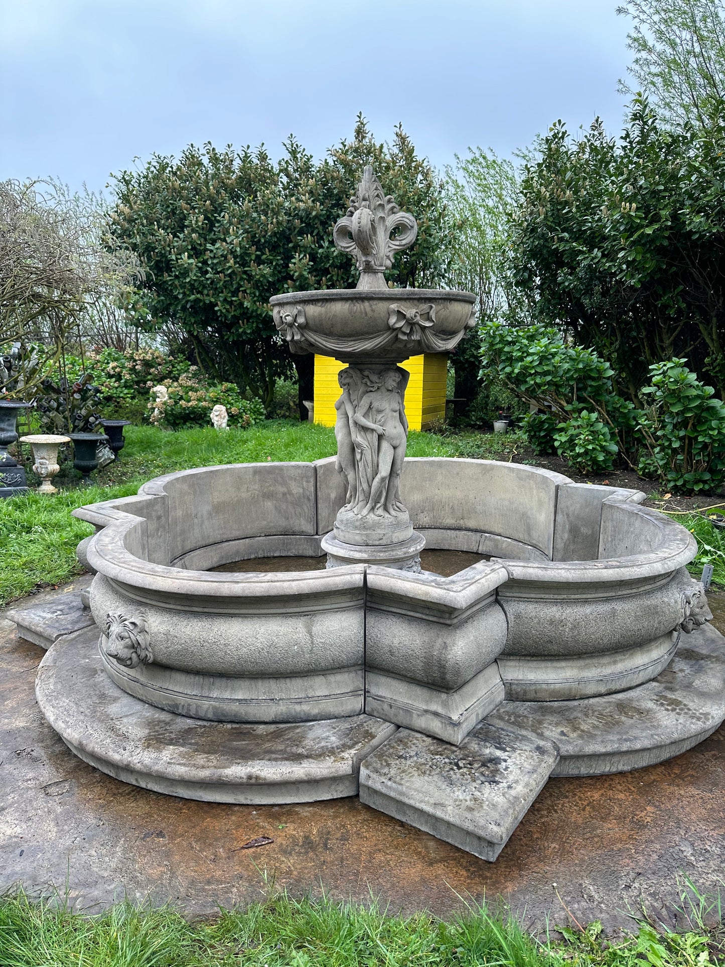 Huge, stone water fountain/feature, reclaimed from Belgium