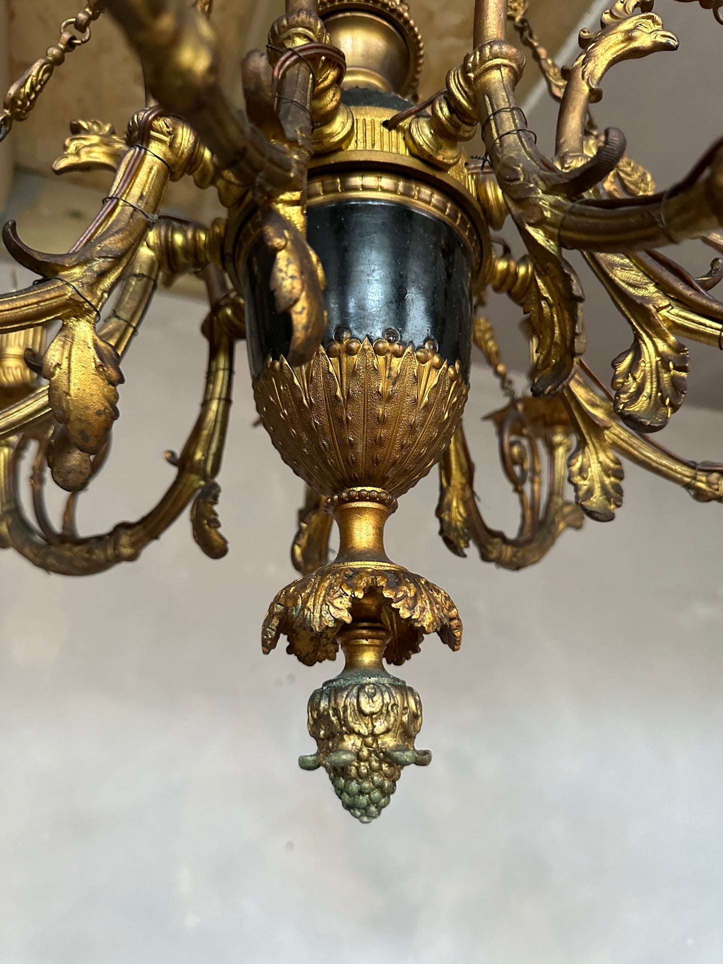 Stunning, 19thC bronze French chandelier