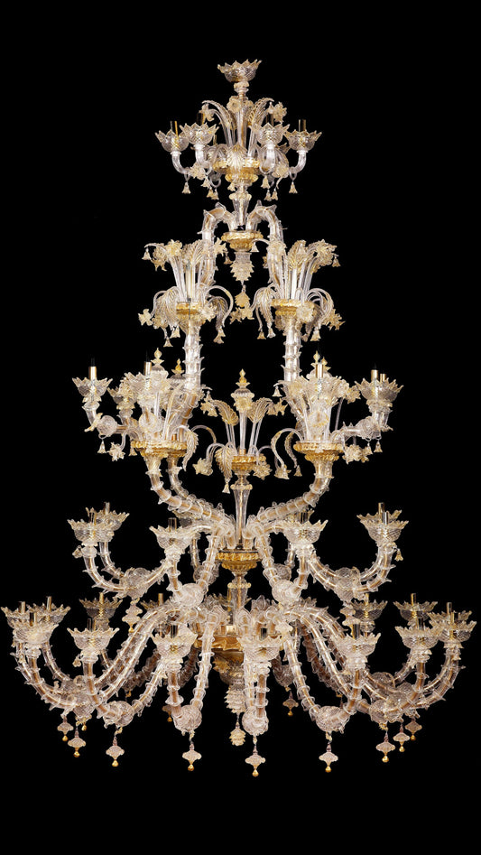 One of a kind, 19thC, Murano chandelier from Venice, 1850’s, 280cm tall (nearly 9.5ft)