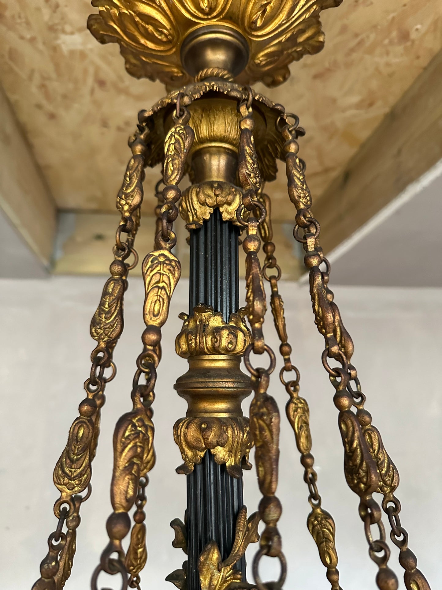 Stunning, 19thC bronze French chandelier