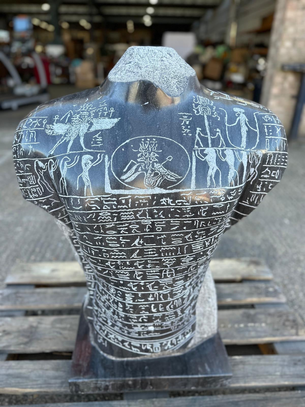 1 of a kind, black granite Egyptian torso