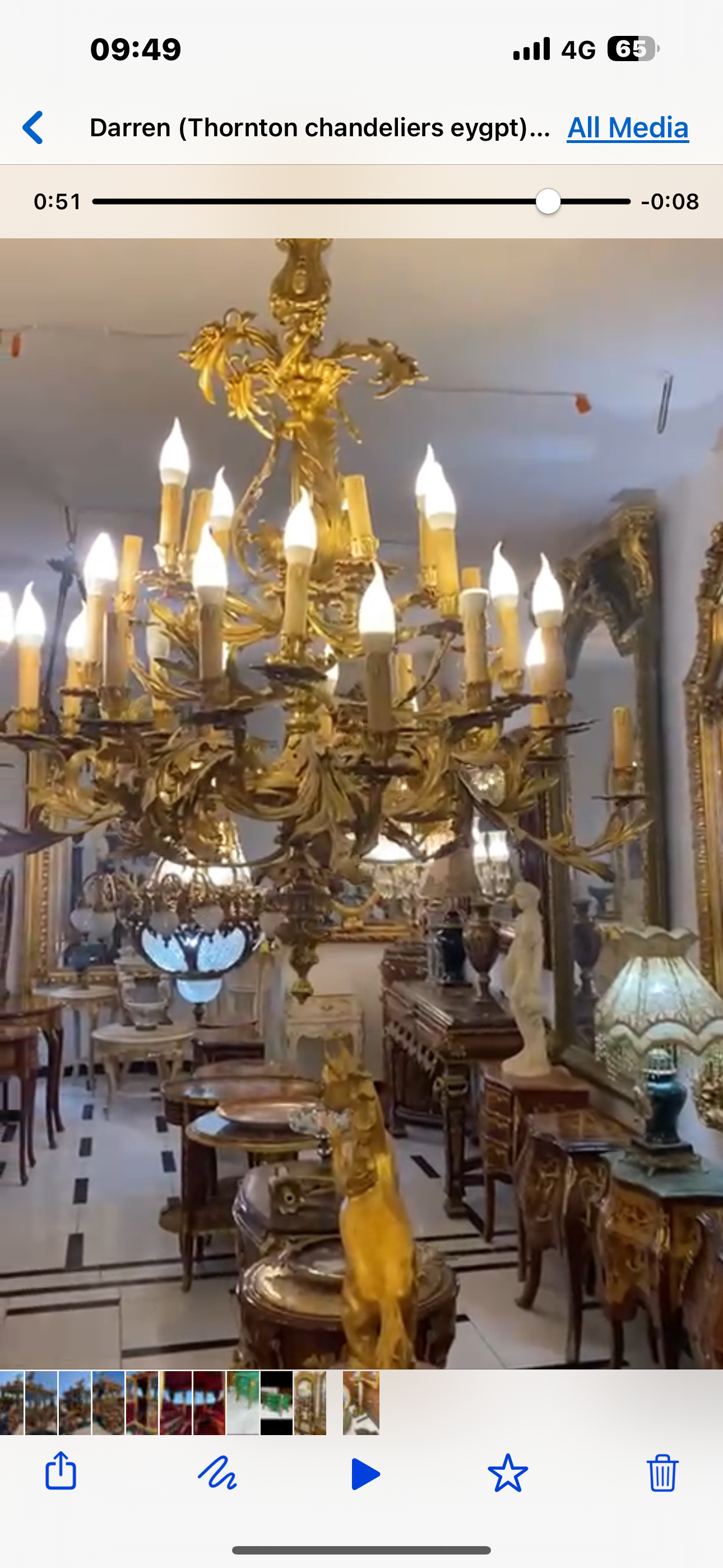 Huge, solid bronze, antique French royal chandelier 24 arms (pair available)