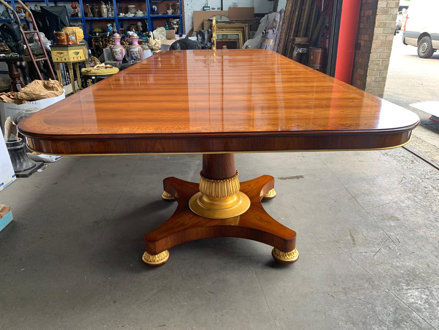 Unbelievable, 25ft, rosewood inlaid royal dining table, dated 1860’s