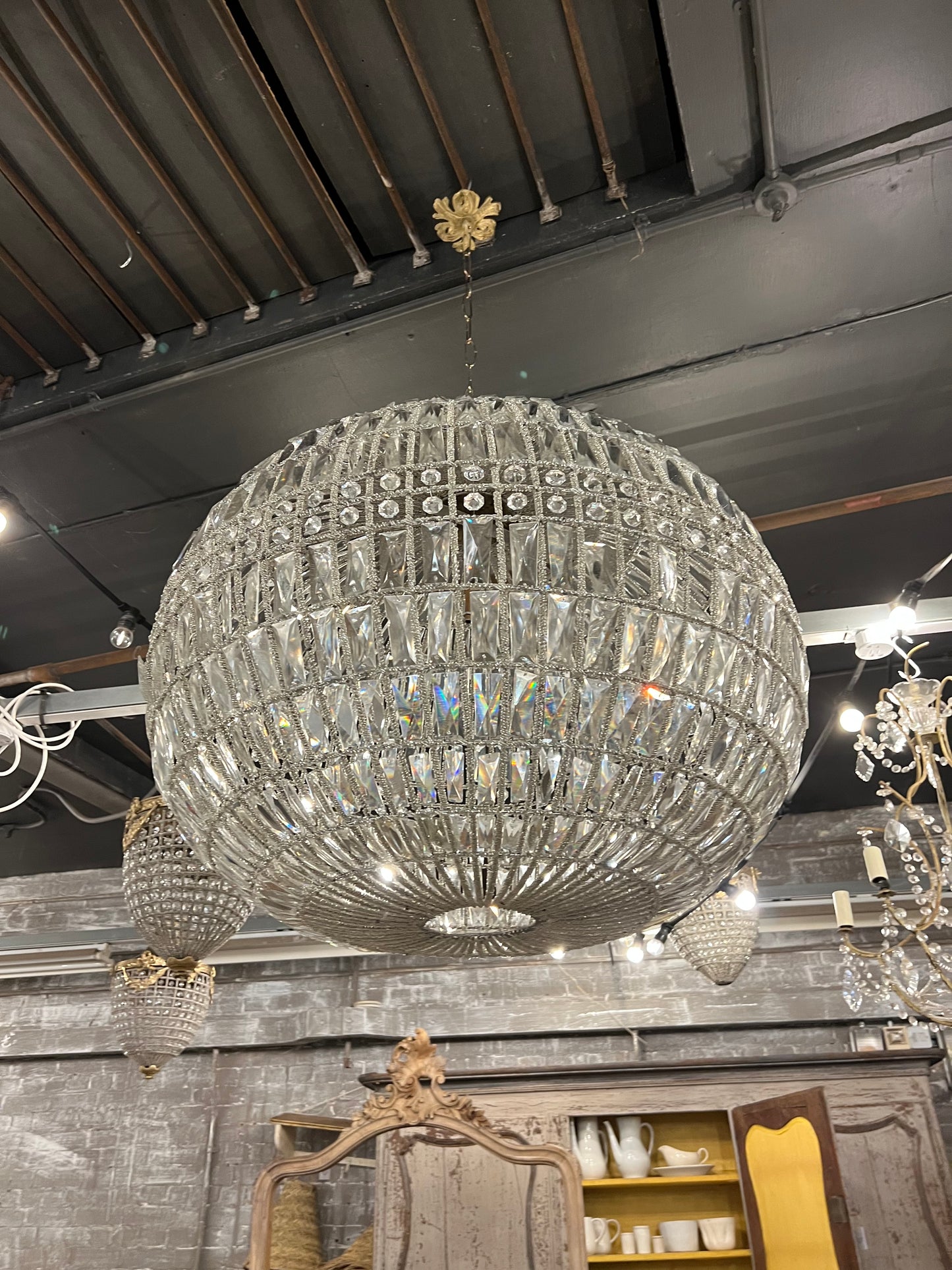 Large 80cm ball chandelier