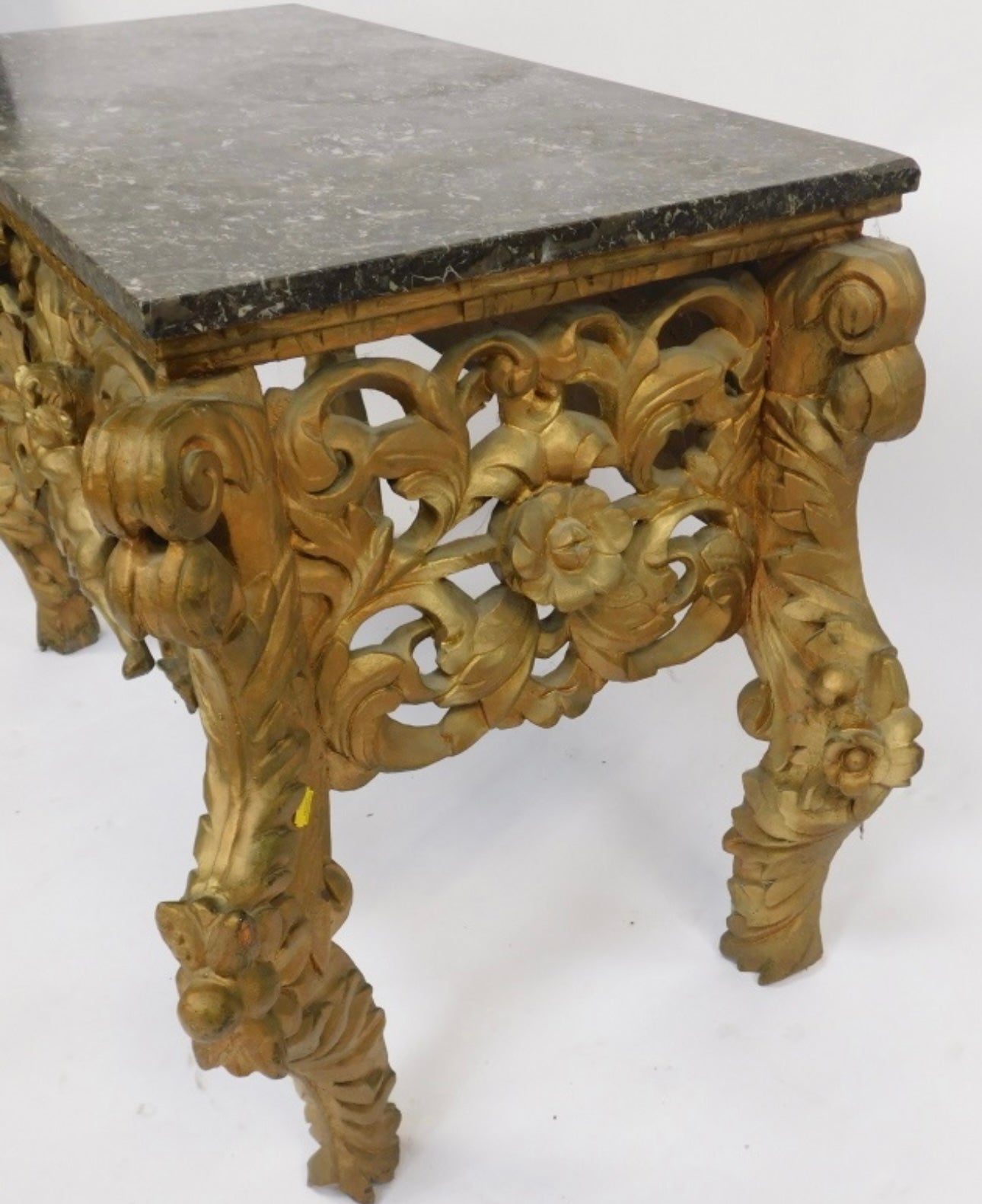 Louis XV, gilt wood, marble top, console table 19thC