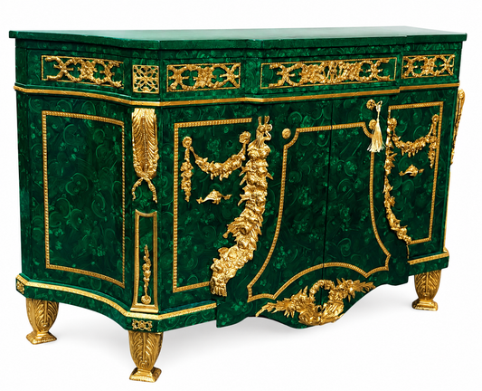 Amazing, French malachite and bronze buffet/sideboard