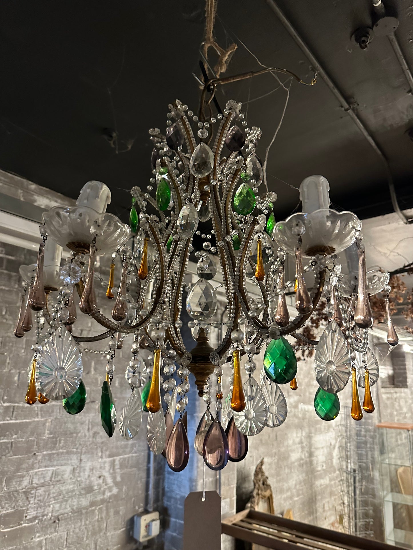 Beautiful, French crystal Murano chandelier