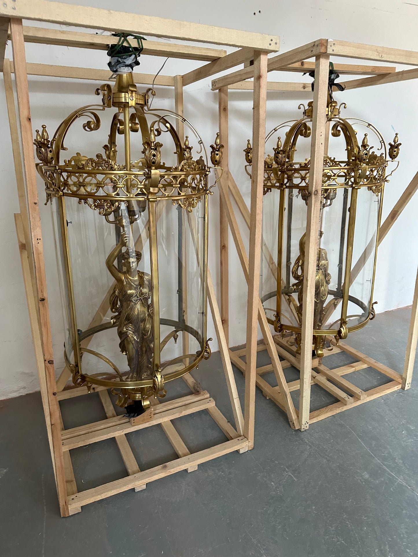 Stunning 1950’s liberty lanterns from NYC (pair available)