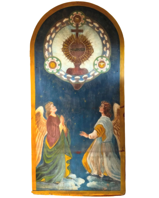 Stunning, 18thC original church panel of religious scene, from Italy
