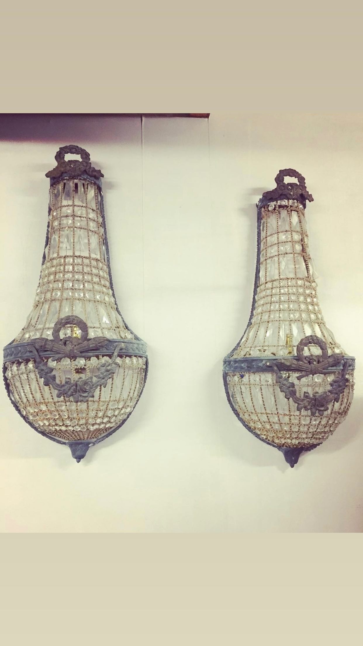 Pair of vintage wall lights