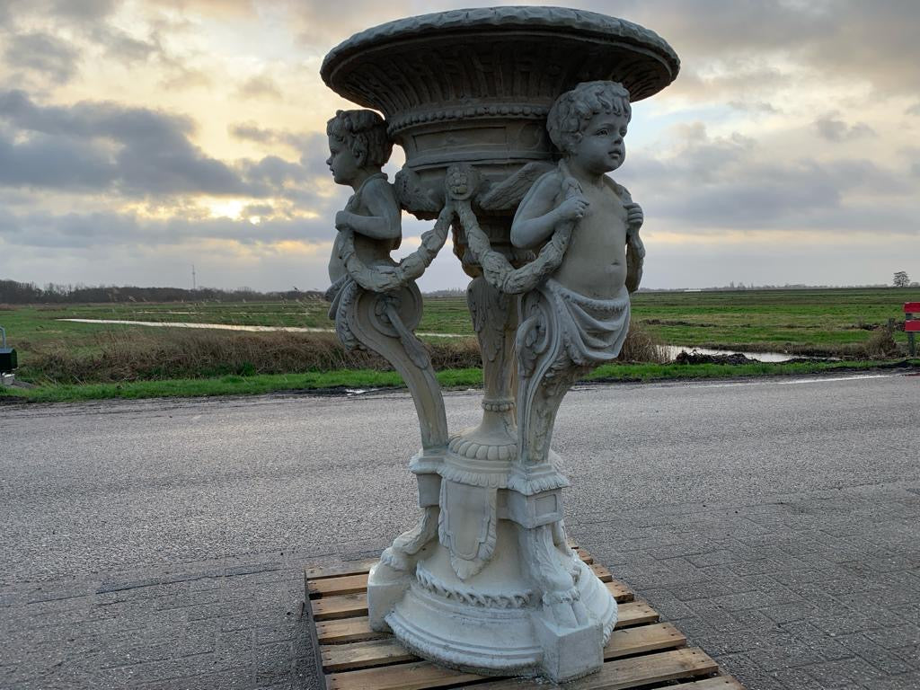 Pair of huge stone urns from Marseille in France (priced individually)