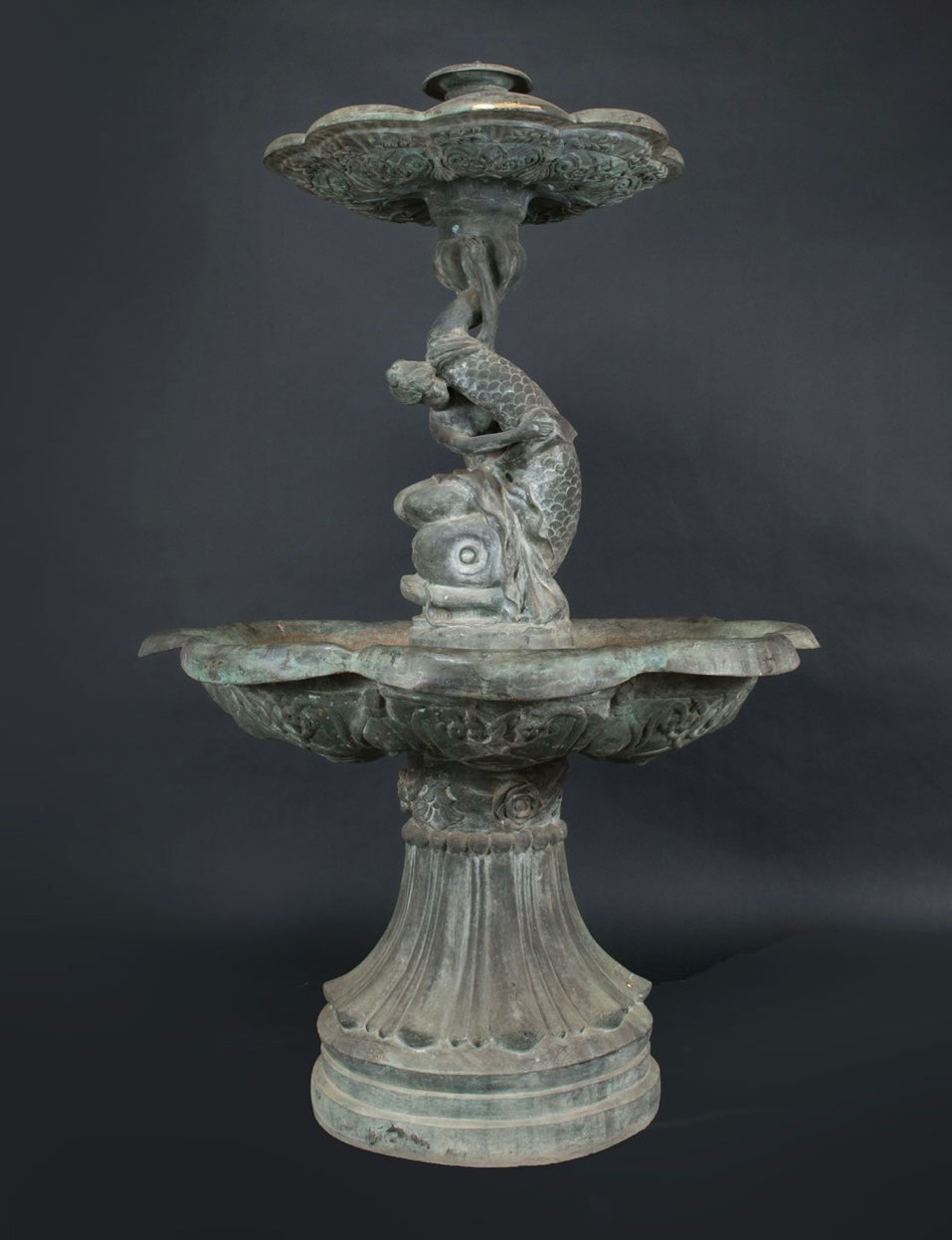 19thC, French bronze fountain, from Versailles, 6ft tall