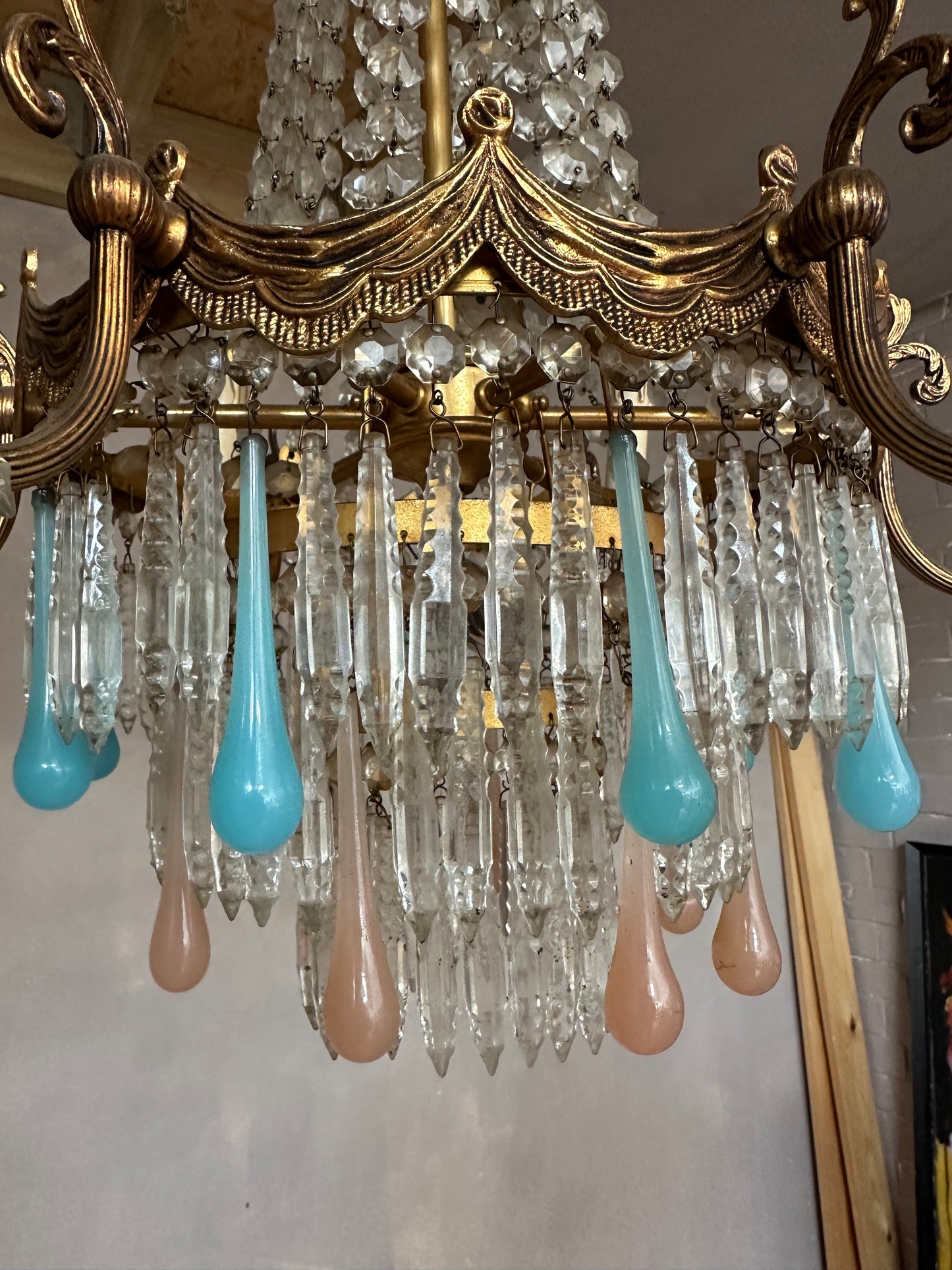 Beautiful 1930’s Italian Crystal Murano chandelier