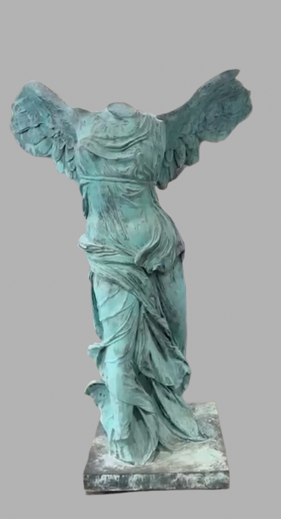 Nike of Samothrace bronze statue from Italy, extremely rare find.