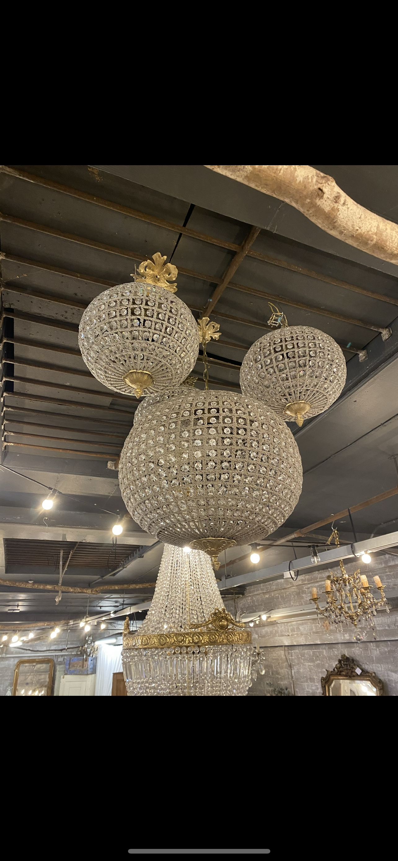 Lovely ball/round French chandelier 40cm