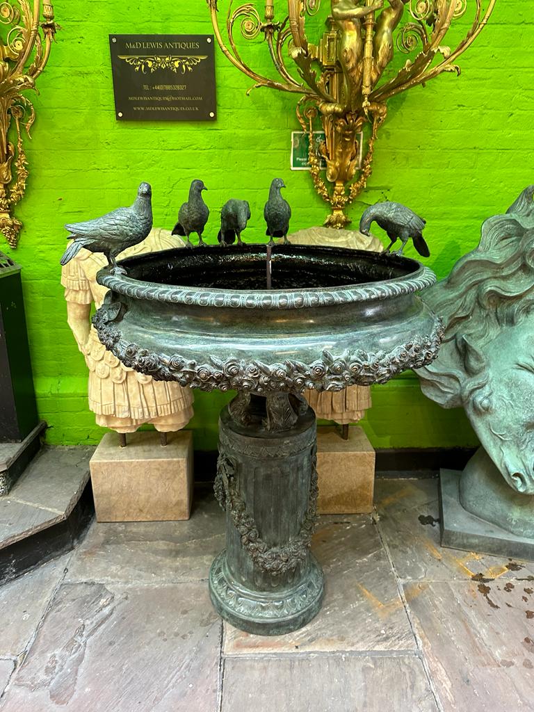 Stunning, 4ft tall, bronze French water fountain