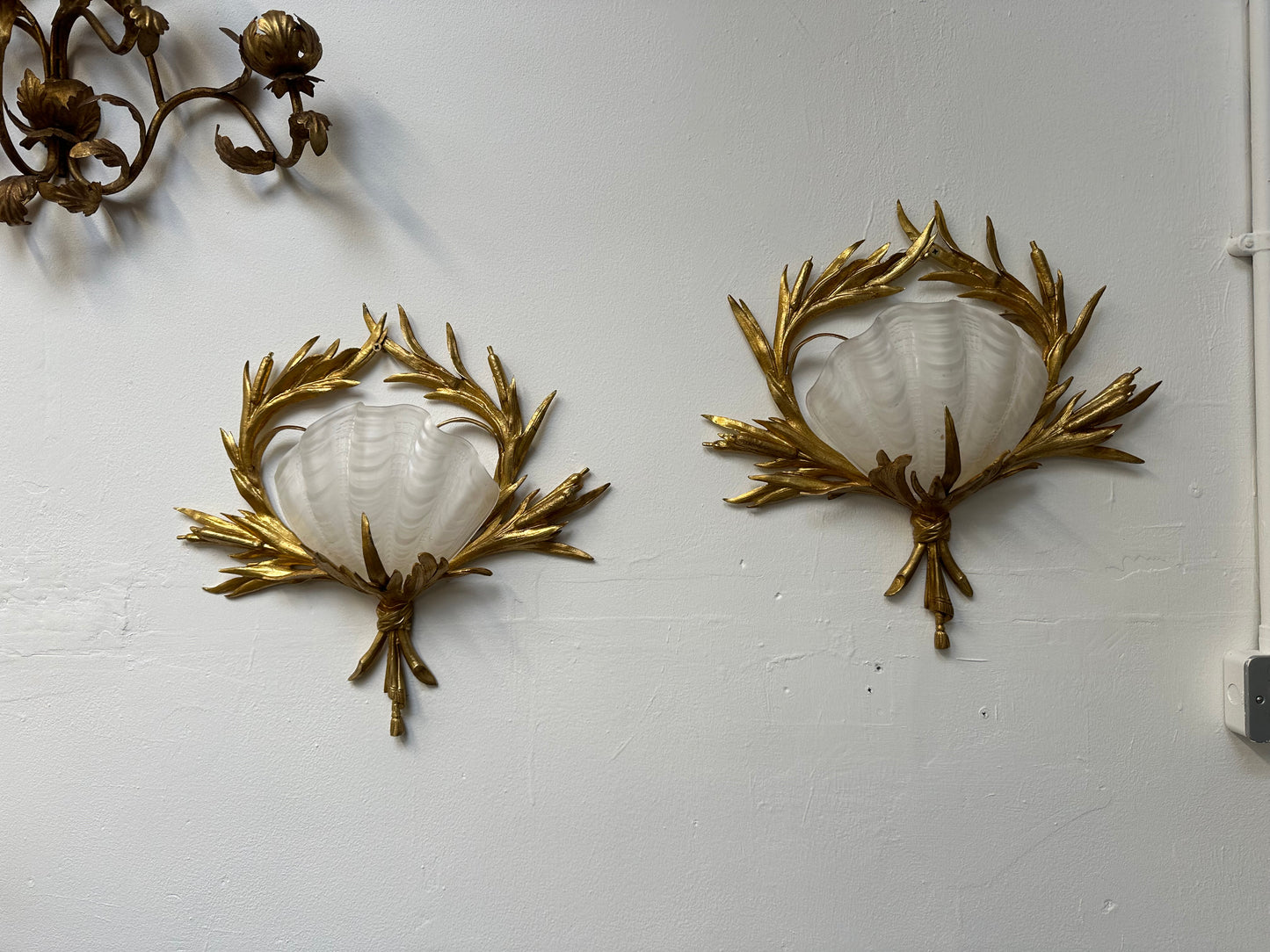 Art deco shell wall lights x16 available