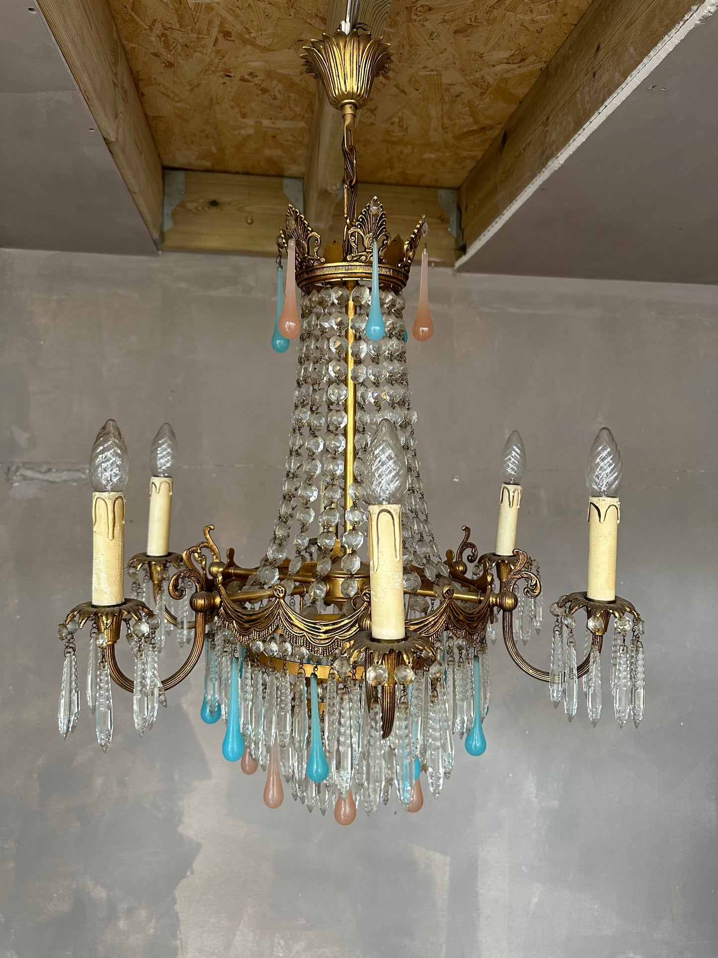 Beautiful 1930’s Italian Crystal Murano chandelier