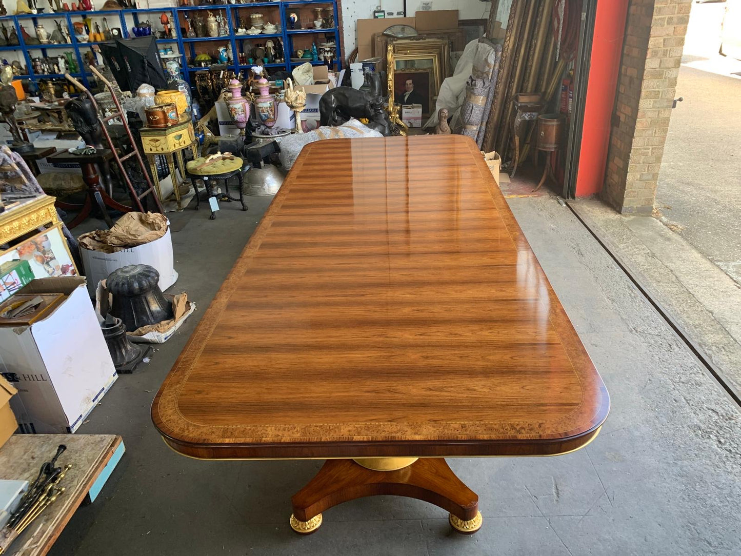 Unbelievable, 25ft, rosewood inlaid royal dining table, dated 1860’s