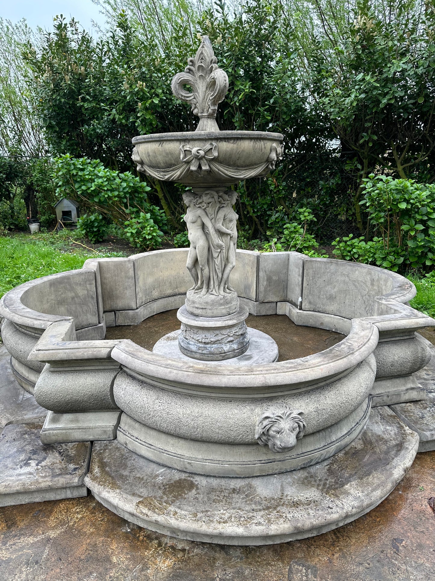 Huge, stone water fountain/feature, reclaimed from Belgium