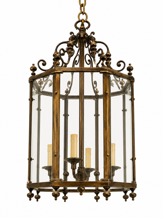Elegant, French antique lantern 75cm tall (x8 available)