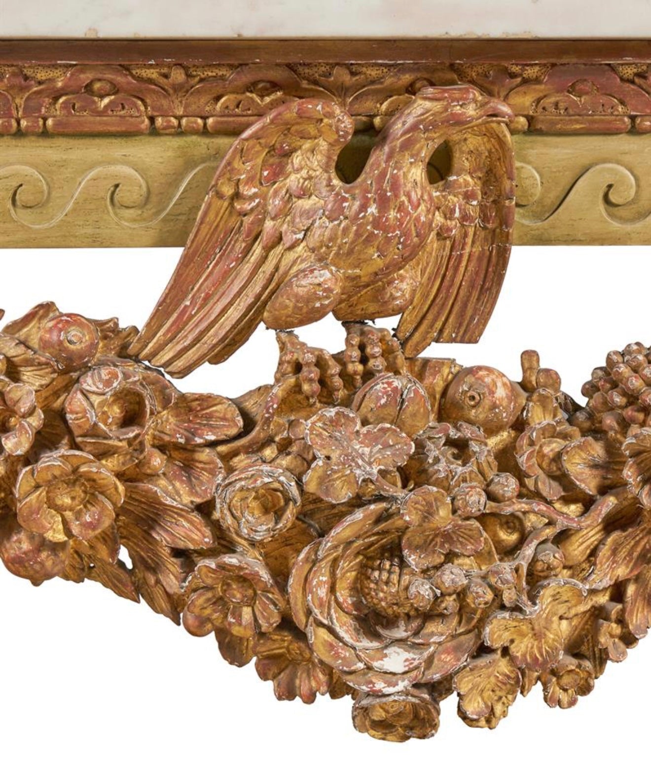 Stunning, 19thC carved wood, 225cm long console table