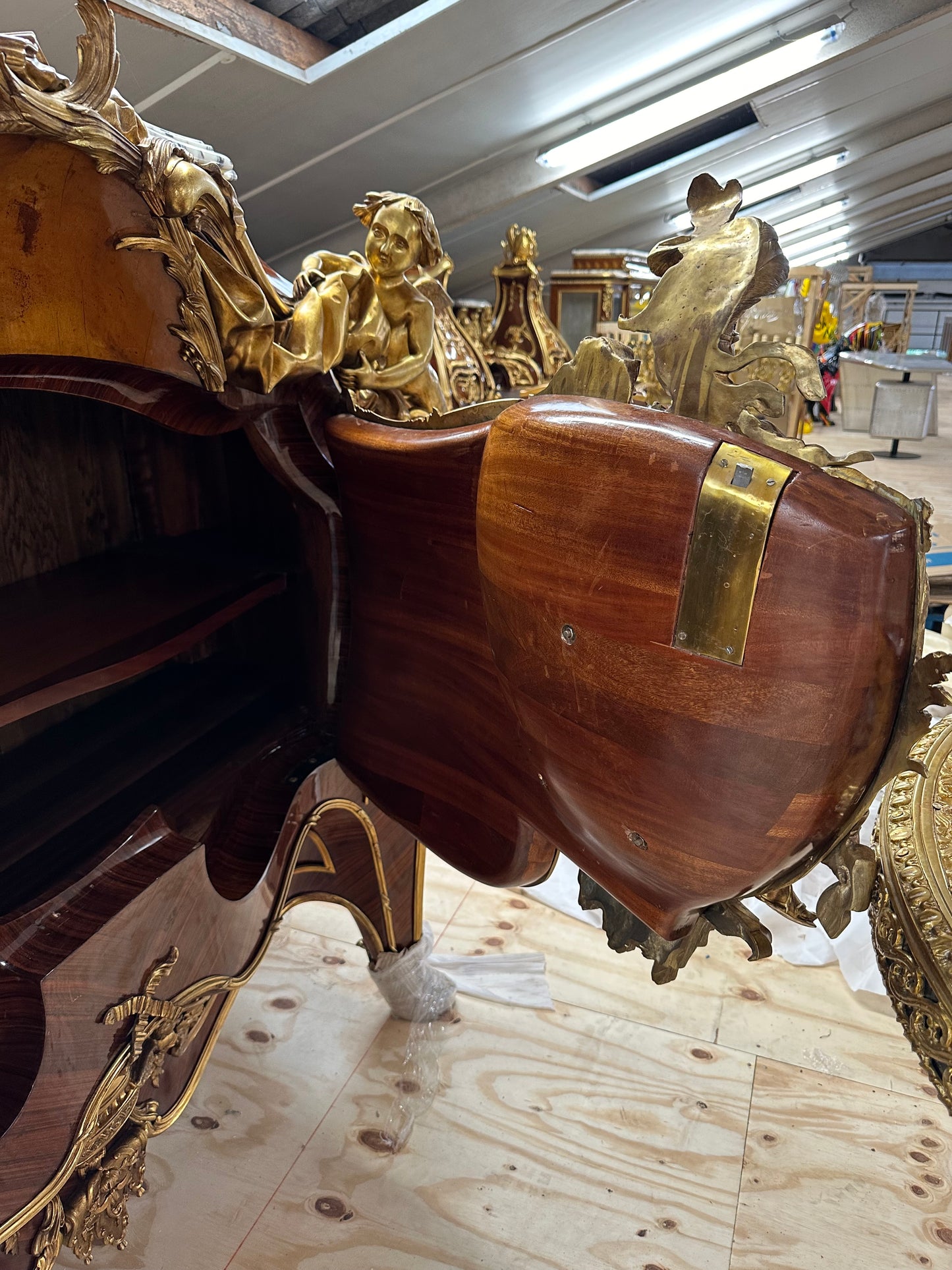 French Louis XV, Linke, marble top,  bronze mounted cupboard (260kgs)