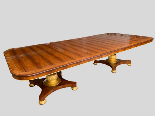 Unbelievable, 25ft, rosewood inlaid royal dining table, dated 1860’s