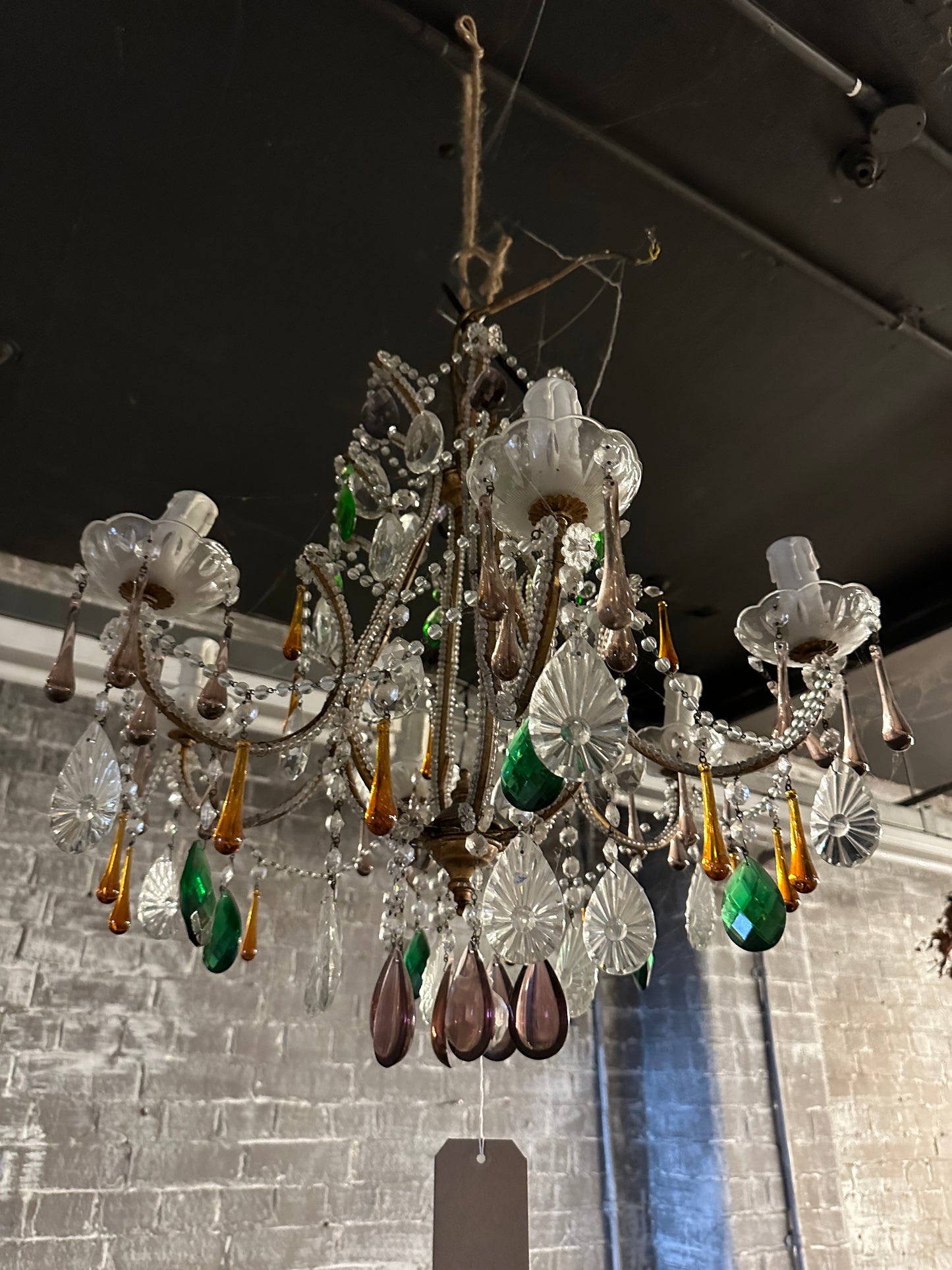 Beautiful, French crystal Murano chandelier