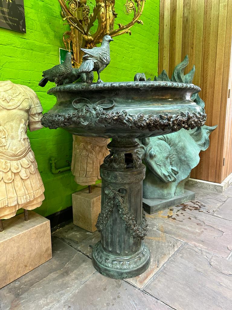 Stunning, 4ft tall, bronze French water fountain