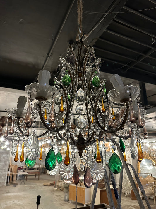 Beautiful, French crystal Murano chandelier