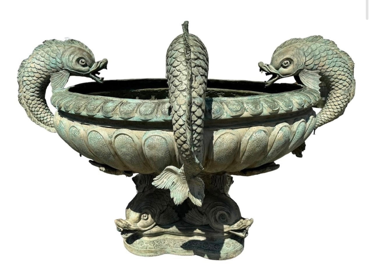 Extremely rare, Fontaine Charlemagne, rue Charlemagne, Paris, - bronze fountain 99x170cm