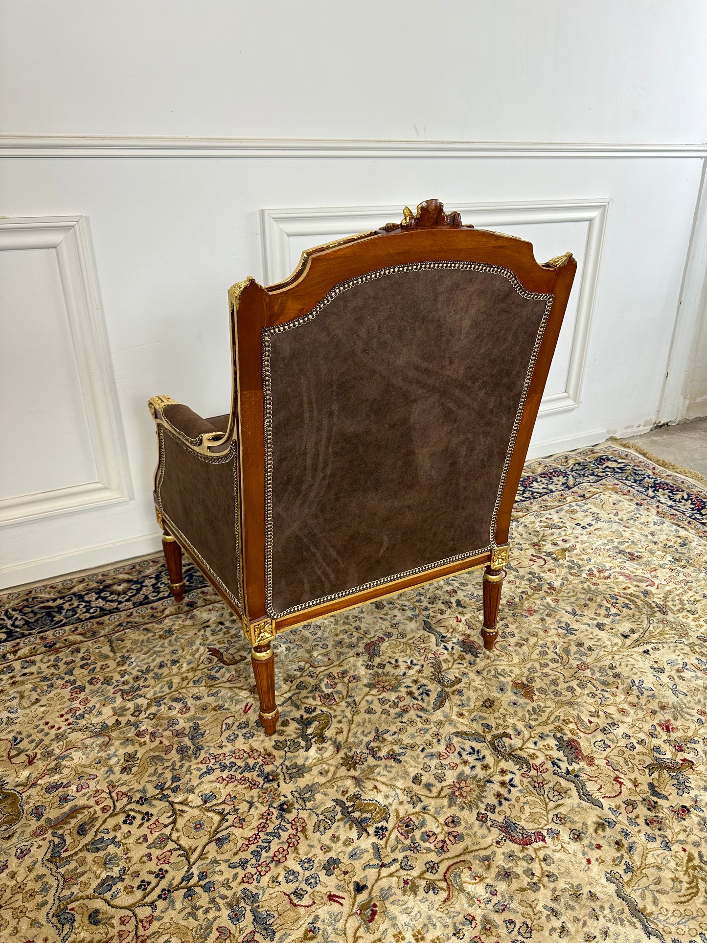 Beautiful French Napoleon arm chair with bronze ormolu (x6 available£