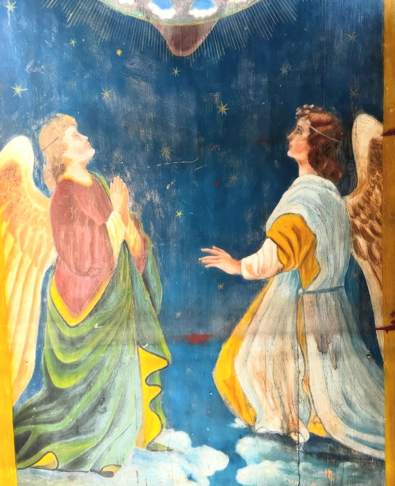 Stunning, 18thC original church panel of religious scene, from Italy