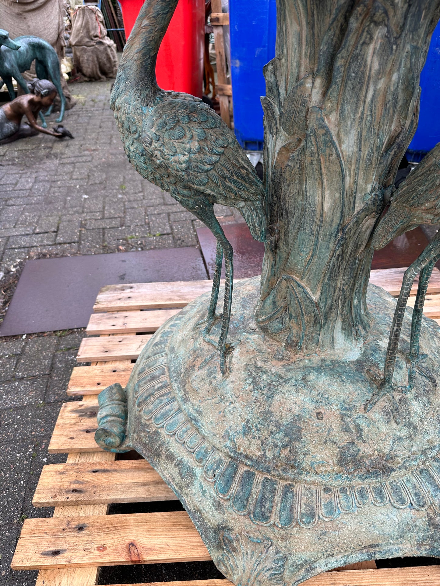 Rare, solid bronze, “Swan” water fountain