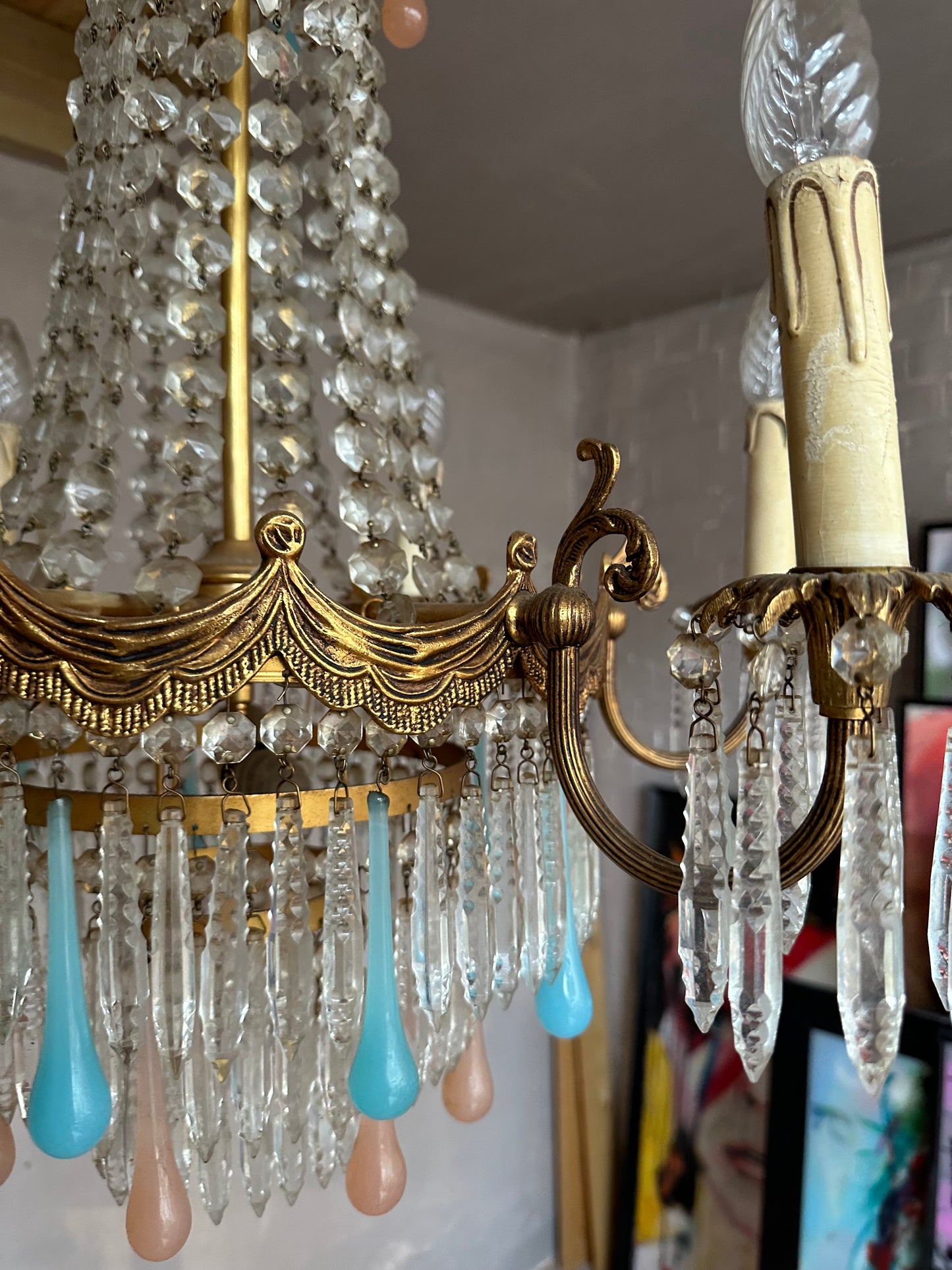 Beautiful 1930’s Italian Crystal Murano chandelier