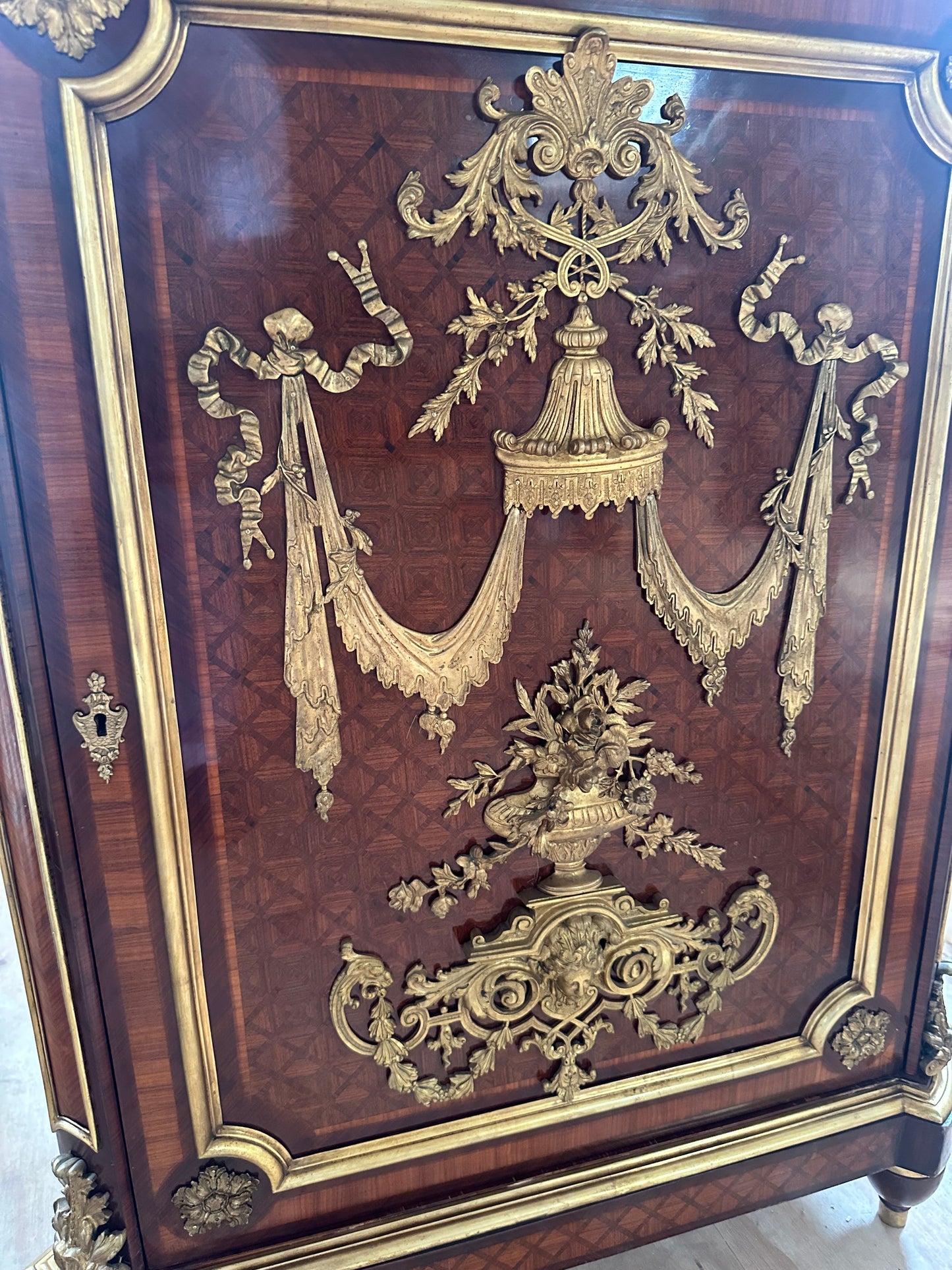 Stunning, Louis XV empire pier cabinet, (pair available)